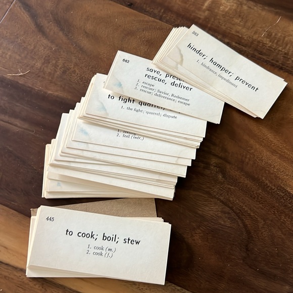 Vintage Vis-Ed German 1000 vocabulary cards Made in USA BX25 - Picture 4 of 8